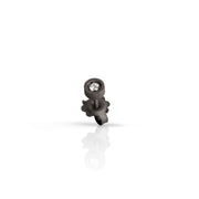 MANO|J Mono orecchino in titanio e diamante white MINORTWPL5PT